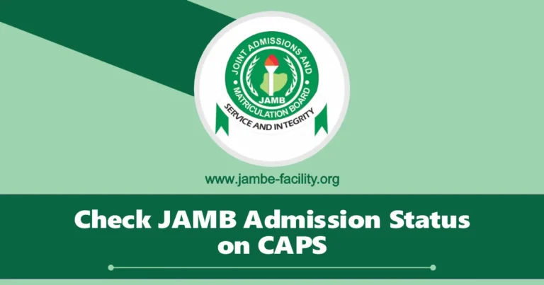 How to Check JAMB CAPS Admission Status 2025/2025 Session