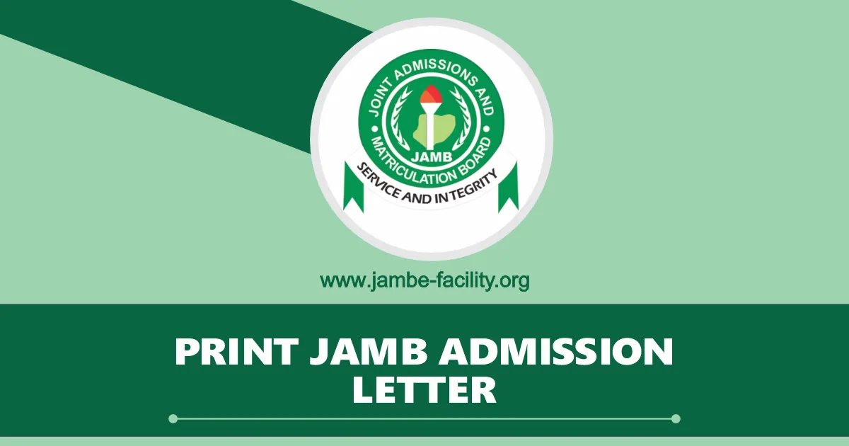 Print JAMB Admission Letter 2025/2026 Using Phone or PC