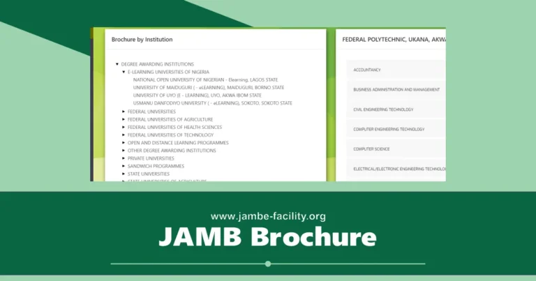 Official JAMB Brochure 2025/2026 Download PDF Free for All Courses