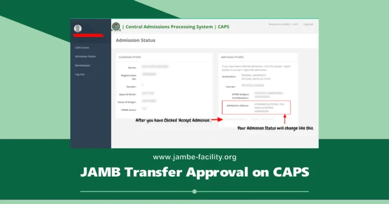 How to Obtain Transfer Approval on JAMB CAPS 2025