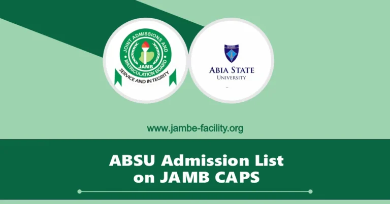 Check ABSU Admission List on JAMB CAPS 2024/2025