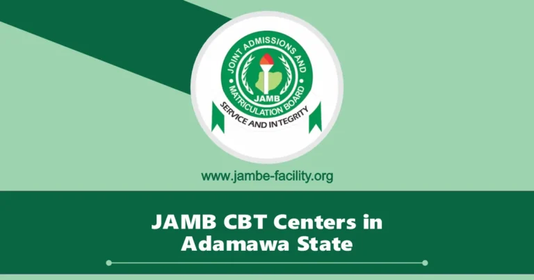 Approved JAMB CBT Centers in Adamawa State for 2025/2026 UTME