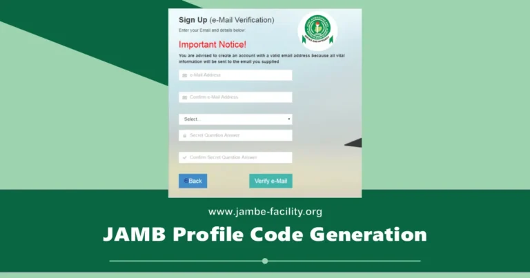 JAMB Profile Code Generation 2025/2026 - Best Approach