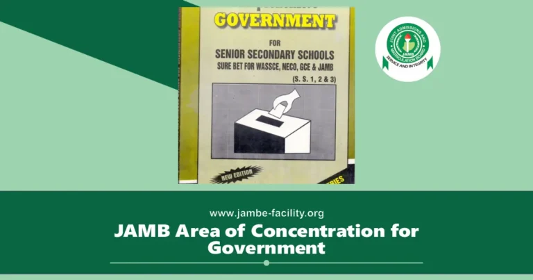 JAMB Areas of Concentration for Government 2025/2026