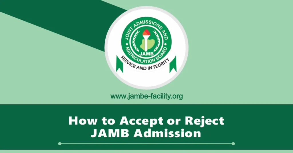 How to Accept or Reject Admission on JAMB CAPS 2025/2026