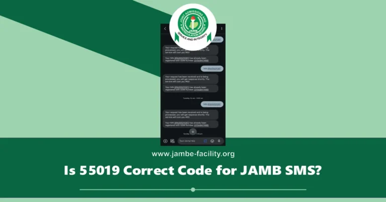 Is 55019 Correct Code for JAMB SMS?