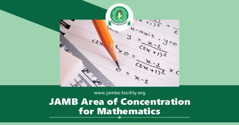 JAMB Areas of Concentration for Mathematics 2025/2026