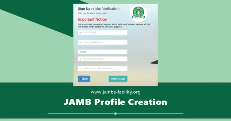 JAMB Profile Creation 2025/2026 Procedures