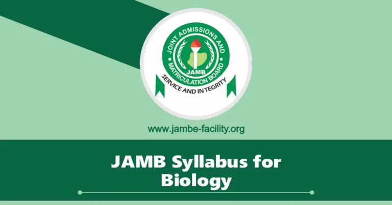 JAMB Syllabus for Biology 2025/2026 PDF Download