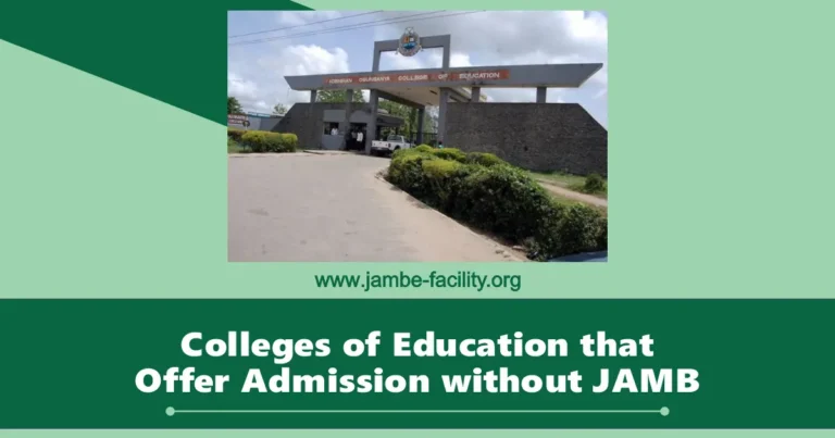 Colleges of Education that Offer Admission Without JAMB in 2025/2026